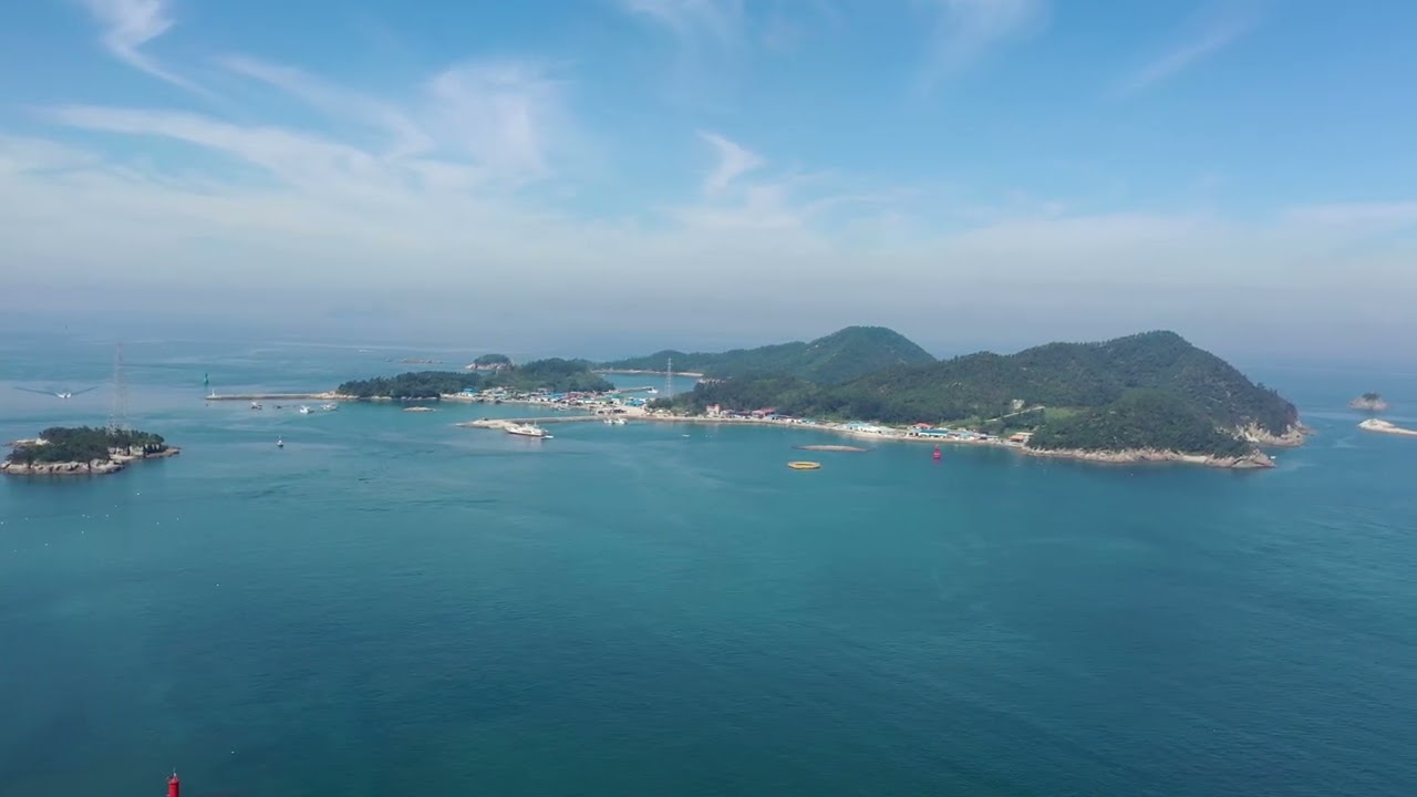 바다마을에 바라본 앞마당 풍경 드론영상